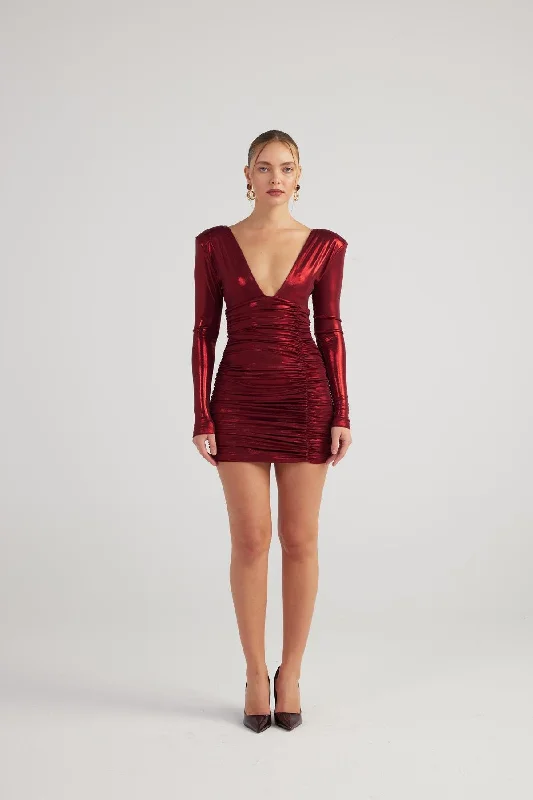 Karly Dress Burgundy Luxury unclassified dresses