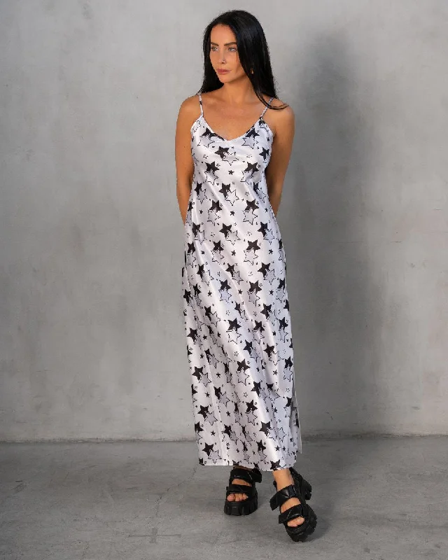 Lennon Zipslip™️ Stars (White/Multi) Monochrome unclassified dresses