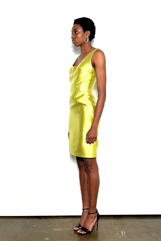 Lime body-con Beaded unclassified dresses