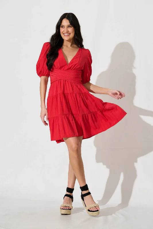 Lovely Dress in Red Breathable unclassified dresses