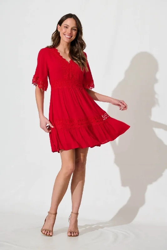 Macca Dress In Red Luxury unclassified dresses