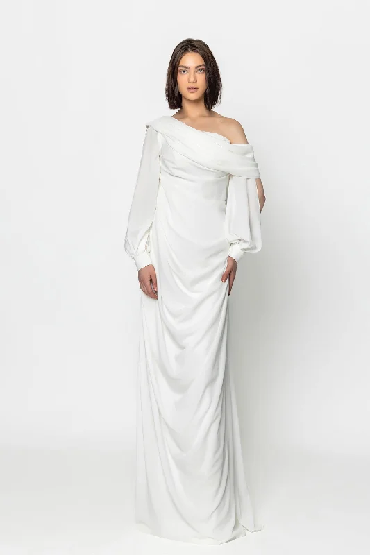 One shoulder crepe dress Club unclassified dresses