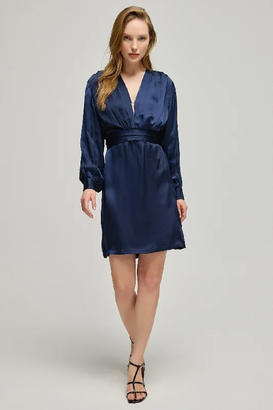 Navy Blue Jas Cupro Women's Dress Holiday unclassified dresses