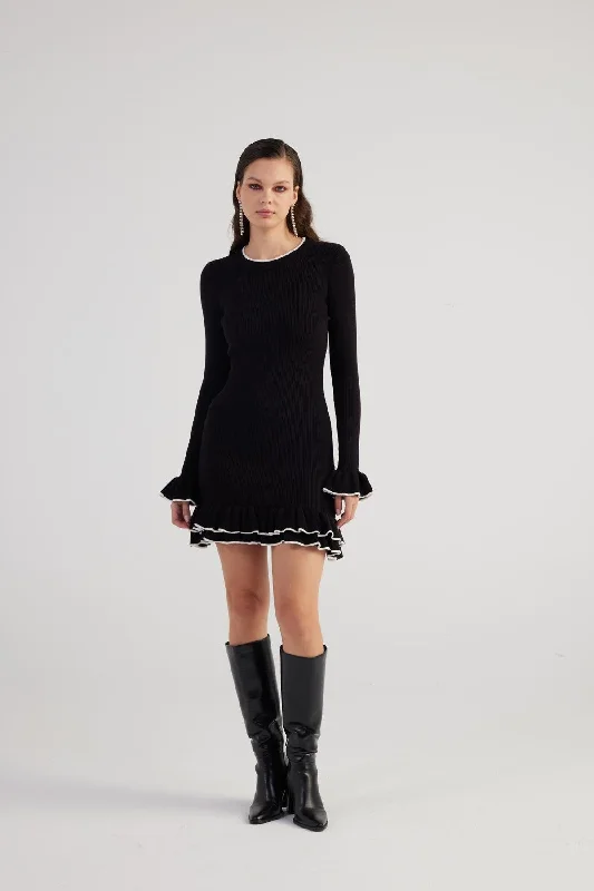 Rebeca Knitwear Dress Black Plus size unclassified dresses