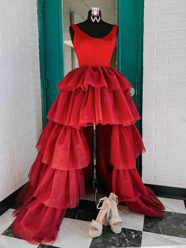 Red High Low Prom Dresses, Red High Low Formal Evening Dresses Boho unclassified dresses