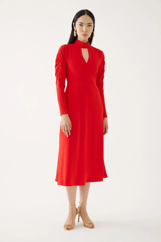 Red Red Dress with Ruffle detail on the Sleeves Plus size unclassified dresses