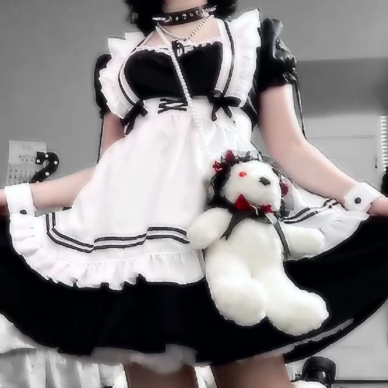 Review for Lolita black and white maid dress suit YV43594 Everyday wear unclassified dresses