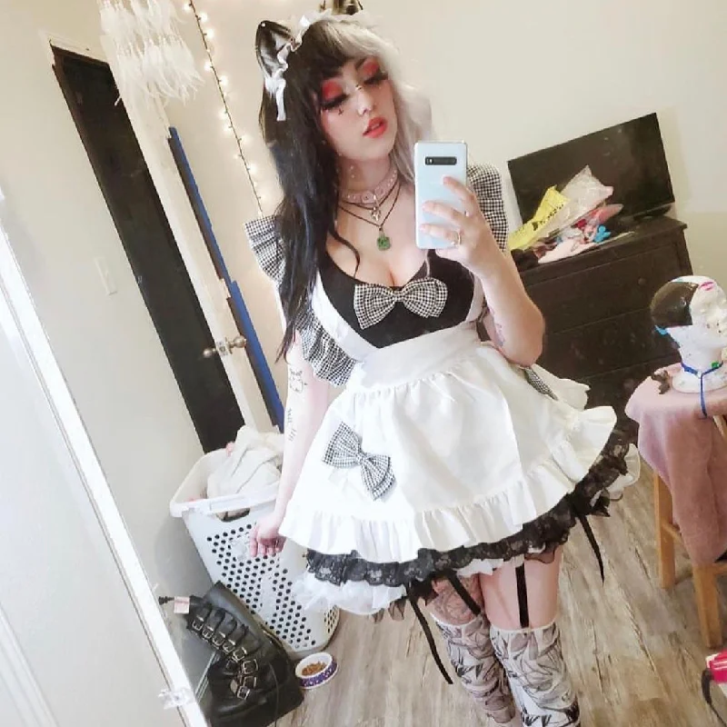 Review for Lolita bow maid dress suit YV43632 Comfortable unclassified dresses