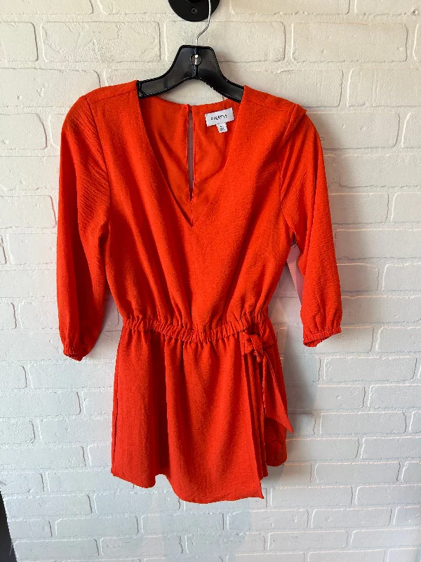 Romper By Evereve In Orange, Size: Xs Tulle unclassified dresses