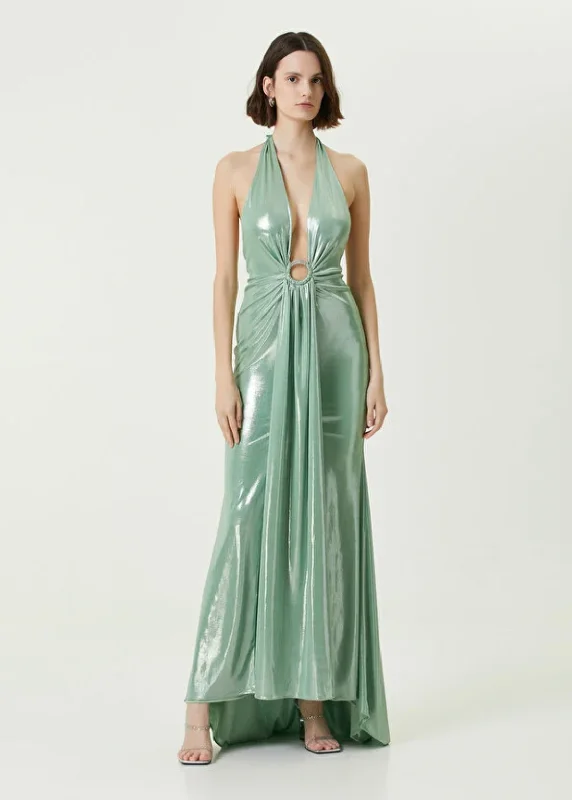 Ruby Green Backless Jersey Dress Festival unclassified dresses