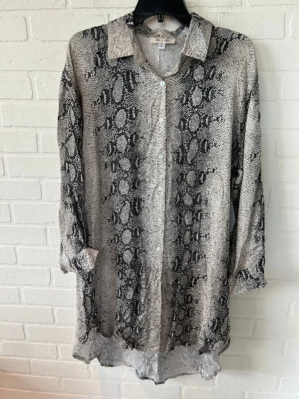 Snakeskin Print Dress Casual Short She + Sky, Size M Chic floral dresses