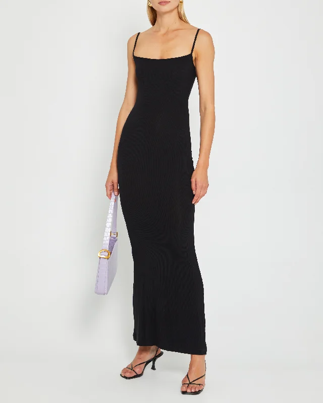 Soft Lounge Long Slip Dress Elegant Maxi Skirt