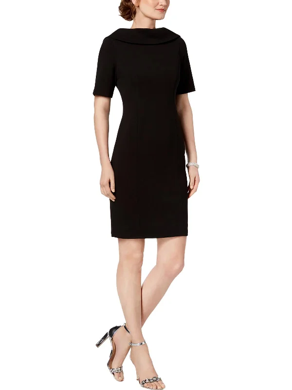 Womens Panel Midi Cocktail and Party Dress Soft A-line Skirt